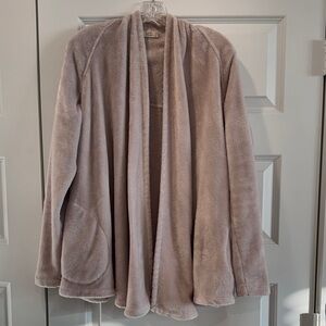 UGG Women's Plush Cream Beige Teddy Swing lounge Jacket Medium soft robe